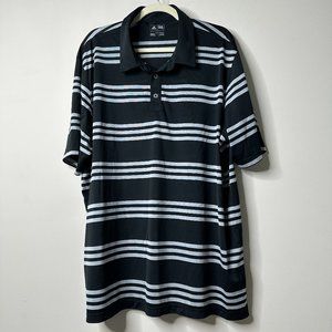 Adidas Black Striped Polo Men's 2XL